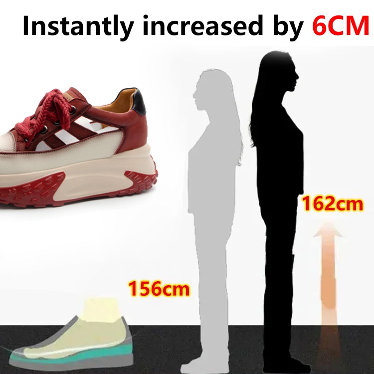 【Hauteur augmentée de 6 cm】Baskets à plateforme respirantes et creuses