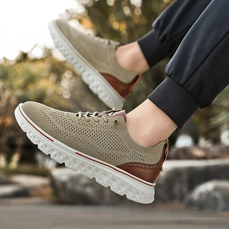 Ultra Brogue in khaki, walking