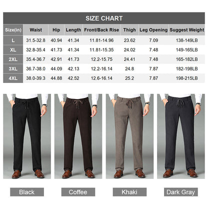 Bon cadeau! Pantalon en velours côtelé pour hommes avec taille élastique épaissie