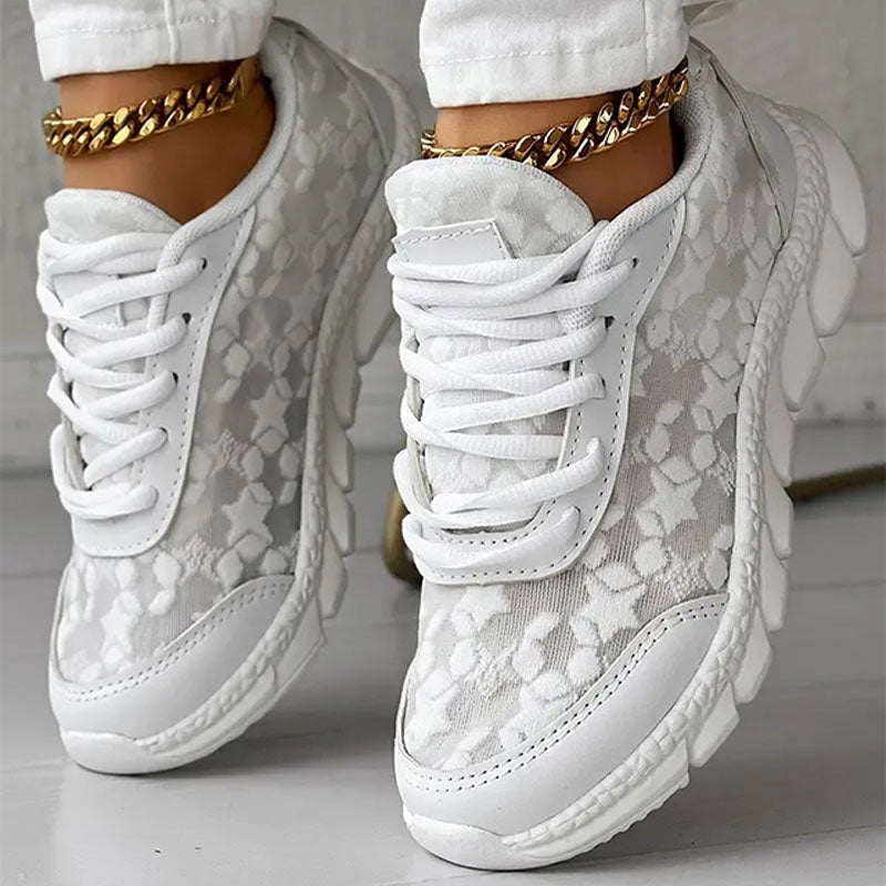 ❤ Sneakers respirants avec orteils et lacets ronds