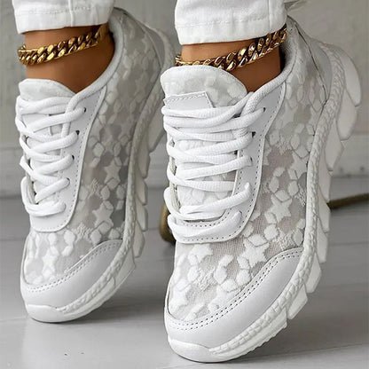 ❤ Sneakers respirants avec orteils et lacets ronds
