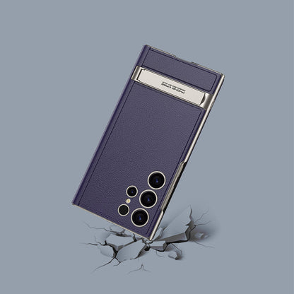 Coque de téléphone avec support pliable et porte-cartes pour Samsung S24Ultra