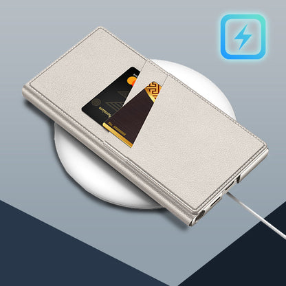Coque de téléphone avec support pliable et porte-cartes pour Samsung S24Ultra