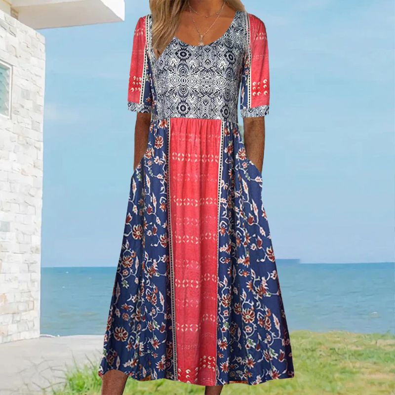 🔥2025 Nouveaux produits🌸✨ Robe élégante à motif bohème pour femme