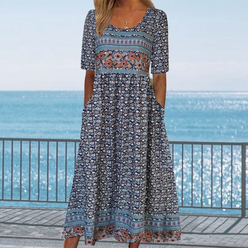 🔥2025 Nouveaux produits🌸✨ Robe élégante à motif bohème pour femme