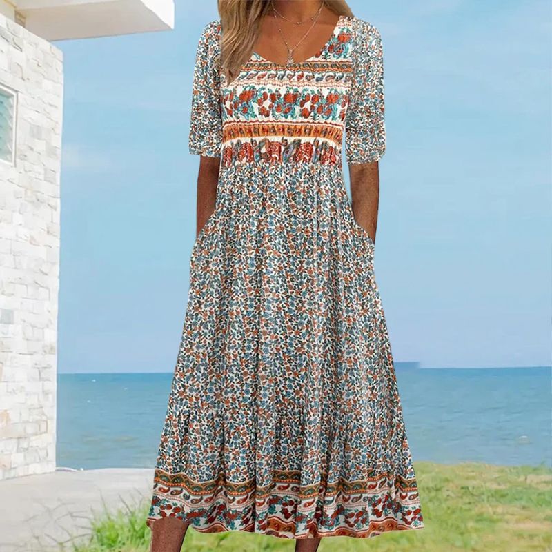 🔥2025 Nouveaux produits🌸✨ Robe élégante à motif bohème pour femme