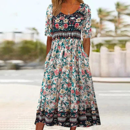🔥2025 Nouveaux produits🌸✨ Robe élégante à motif bohème pour femme