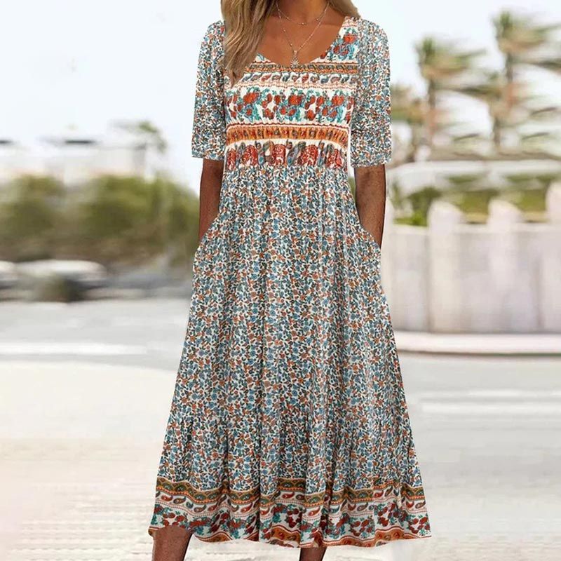 🔥2025 Nouveaux produits🌸✨ Robe élégante à motif bohème pour femme