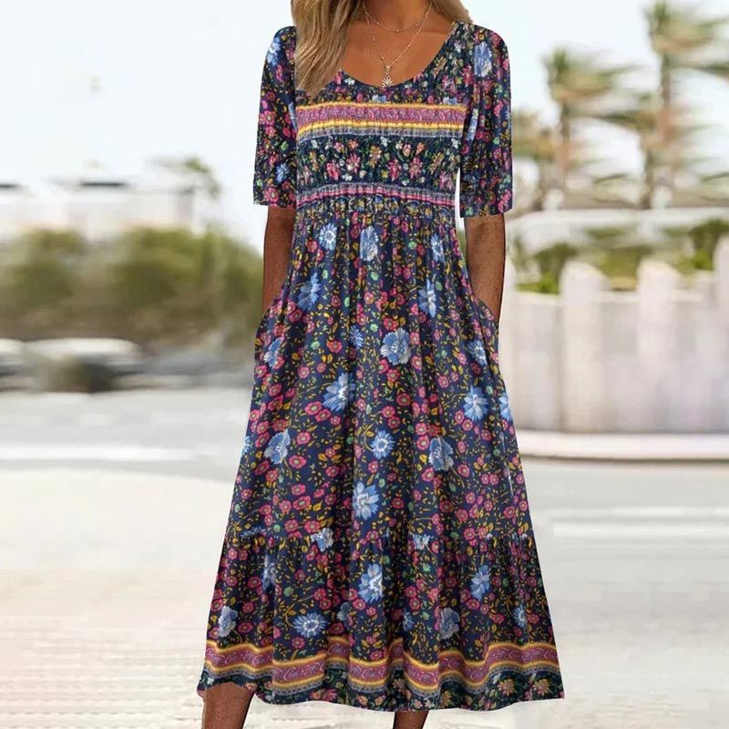 🔥2025 Nouveaux produits🌸✨ Robe élégante à motif bohème pour femme
