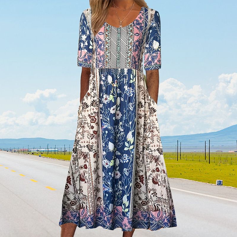 🔥2025 Nouveaux produits🌸✨ Robe élégante à motif bohème pour femme